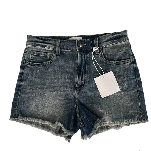 PISTOLA Eliana Fray Hem Blue Jeans Short Size 28 - Picture 1 of 7